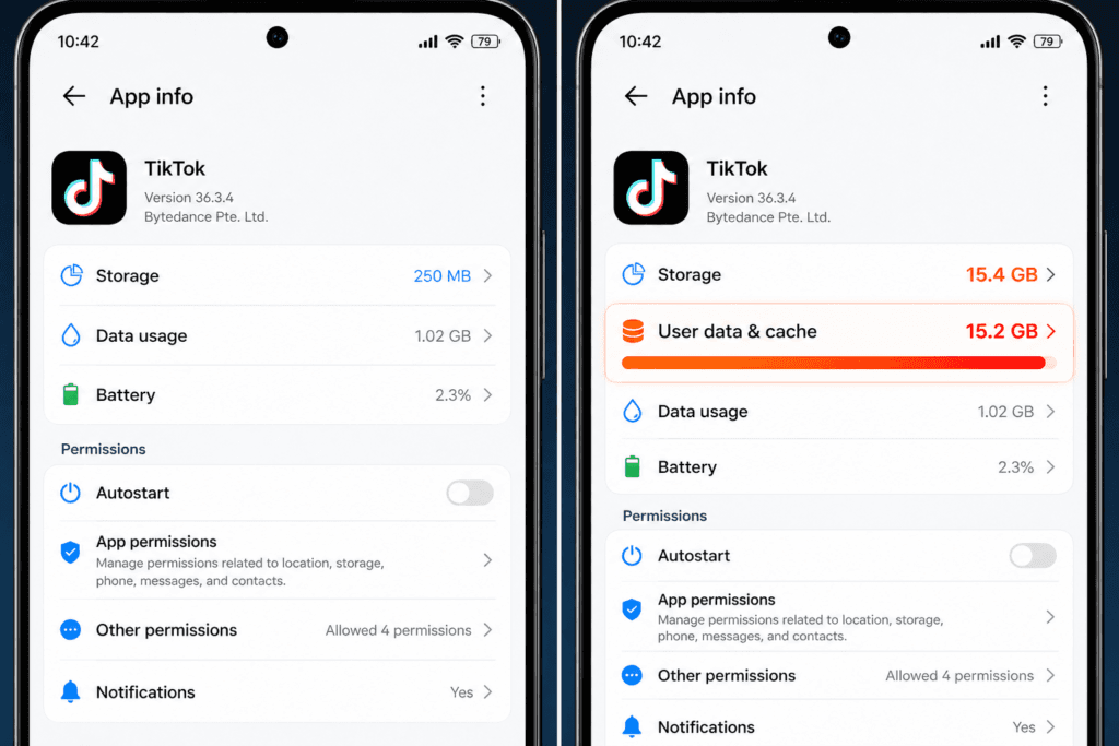 storage hp cepat penuh