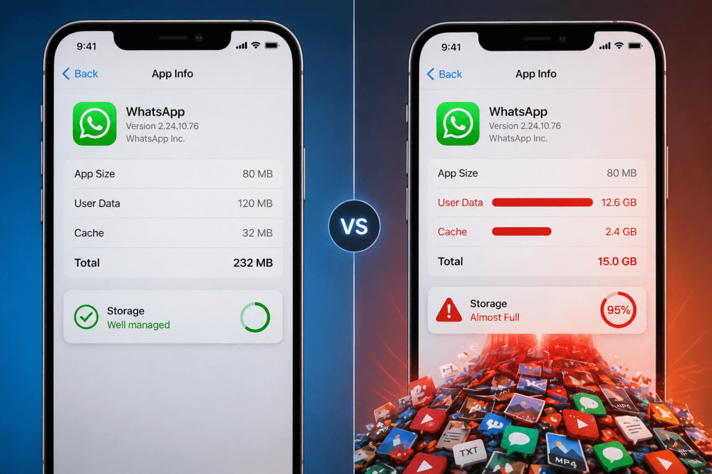 storage hp cepat penuh