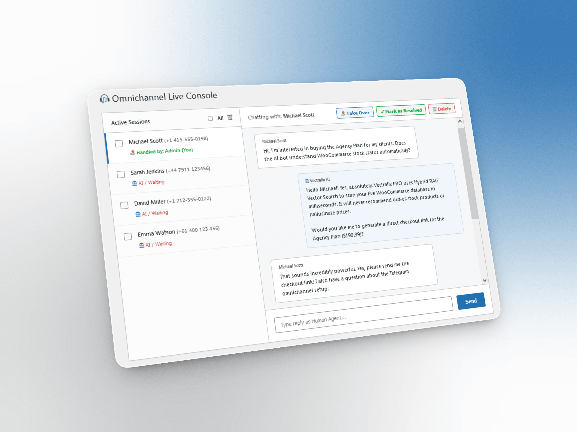 Vectralix Admin Dashboard